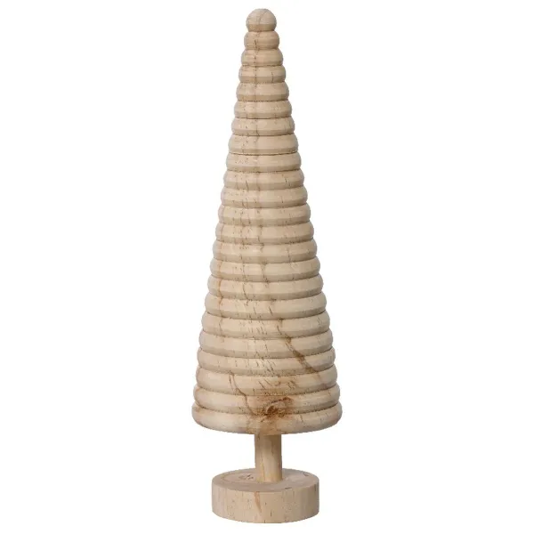 Weihnachtsdeko Tanne Natur 23 Ebenen Ø 7 cm Höhe 22 cm - Pinienholz