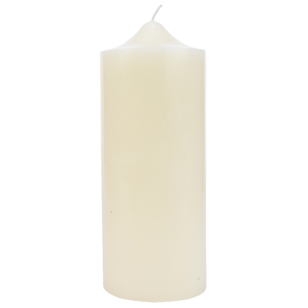 Kirchenkerze Ivory Elfenbeinfarben mit 195 Stunden Brenndauer Ø 10 x 25 cm