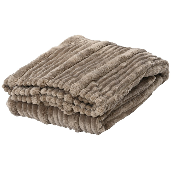Kuscheldecke Grau Höhe 1 cm Breite 130 cm Länge 170 cm - Polyester