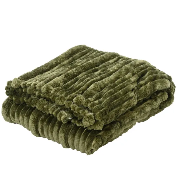 Kuscheldecke Grün Höhe 1 cm Breite 130 cm Länge 170 cm - Polyester Kuscheldecke Grün Höhe 1 cm Breite 130 cm Länge 170 cm - Polyester