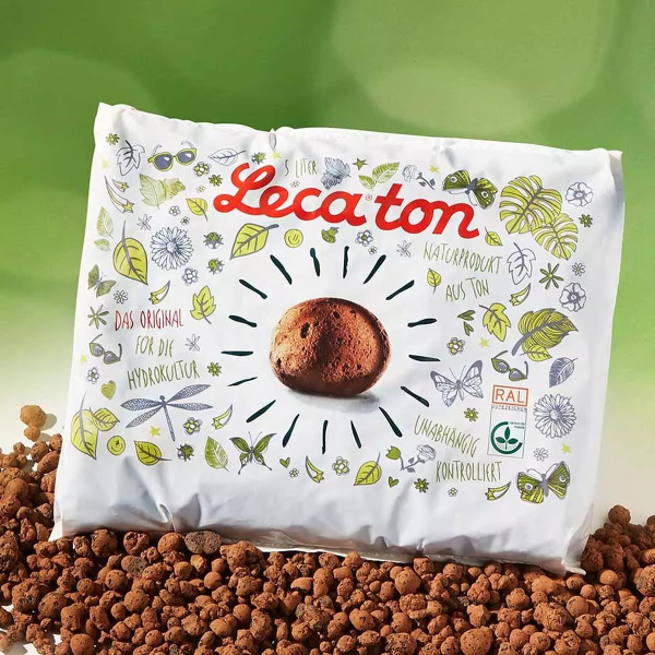 Leca®ton Tongranulat für die Hydrokultur / Drainage in Blumenkästen -  5 Liter