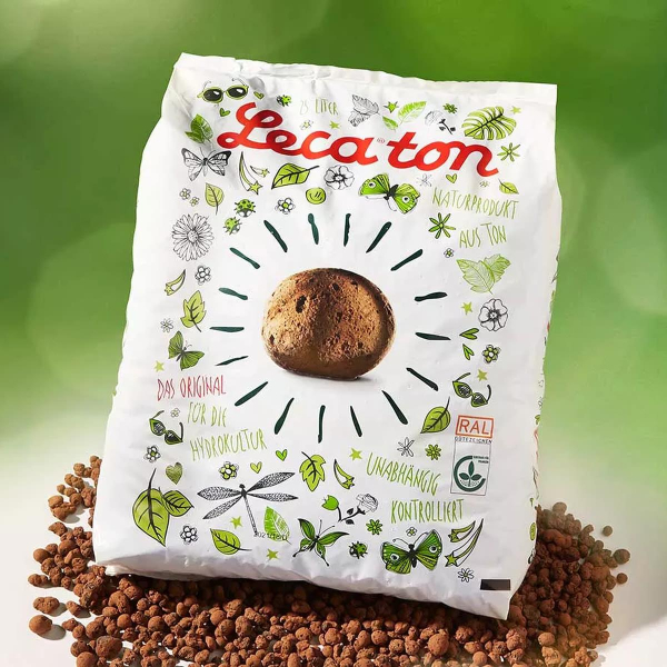 Leca®ton Tongranulat für die Hydrokultur / Drainage in Blumenkästen - 25 Liter