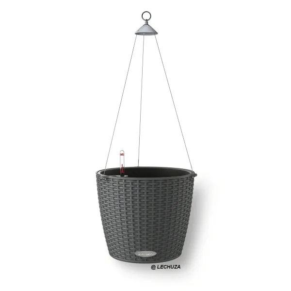 LECHUZA® Blumenampeln NIDO Cottage 28 Granit All-in-One