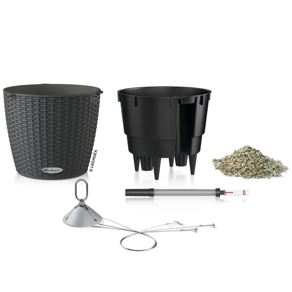 LECHUZA® Blumenampeln NIDO Cottage 28 Granit All-in-One