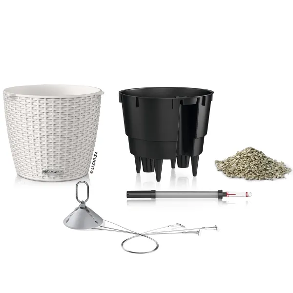 LECHUZA® Blumenampeln NIDO Cottage 28 Lichtgrau All-in-One