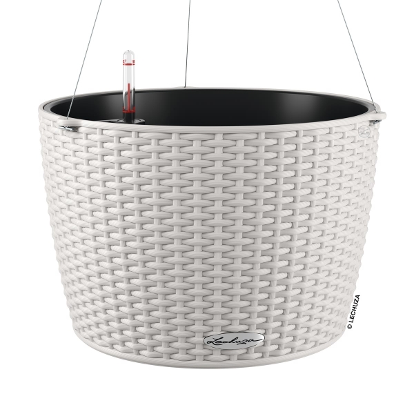 LECHUZA® Blumenampeln NIDO Cottage 35 Lichtgrau All-in-One