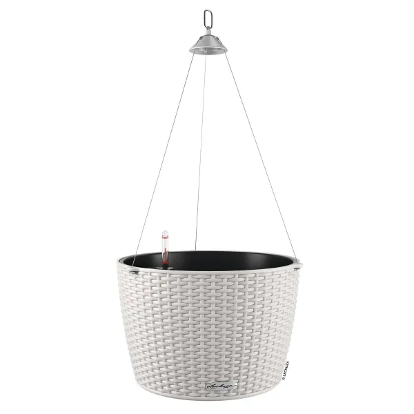 LECHUZA® Blumenampeln NIDO Cottage 35 Lichtgrau All-in-One