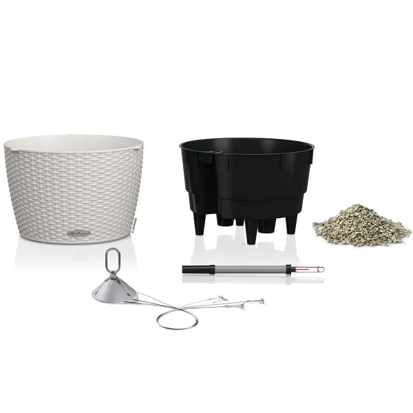 LECHUZA® Blumenampeln NIDO Cottage 35 Lichtgrau All-in-One