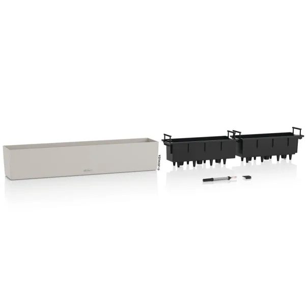 LECHUZA® Blumenkasten BALCONERA Color 100 Sandbraun All-in-One