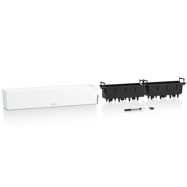 LECHUZA® Blumenkasten BALCONERA Color 100 Weiß All-in-One