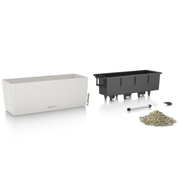 LECHUZA® Blumenkasten BALCONERA Color 50 Lichtgrau All-in-One