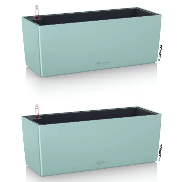 LECHUZA® Blumenkasten BALCONERA Color 50 Pastellgrün All-in-One x 2