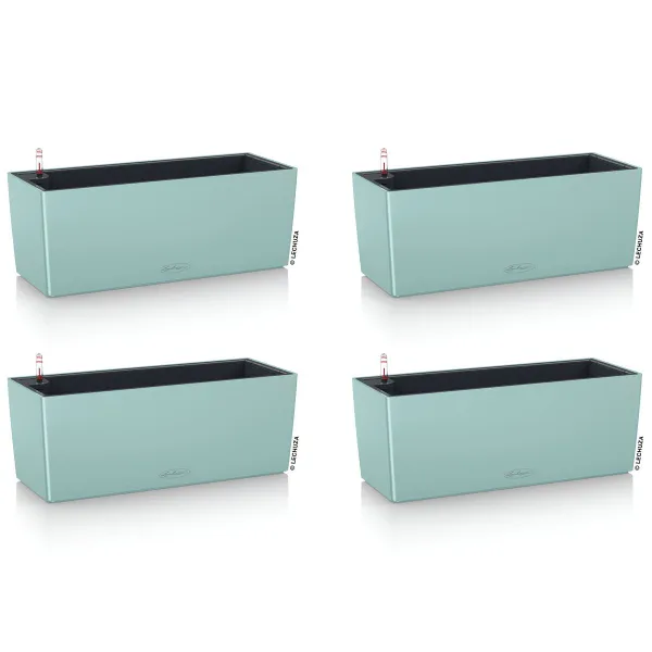 LECHUZA® Blumenkasten BALCONERA Color 50 Pastellgrün All-in-One x 4
