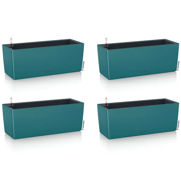 LECHUZA® Blumenkasten BALCONERA Color 50 Petrolblau All-in-One x 4 LECHUZA® Blumenkasten BALCONERA Color 50 Petrolblau All-in-One x 4