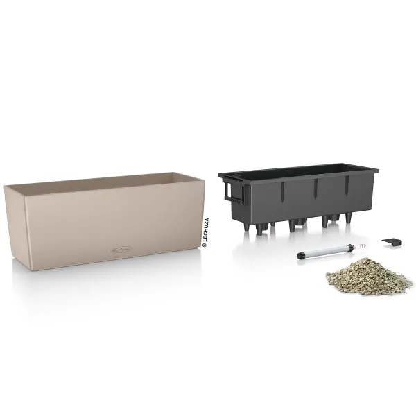 LECHUZA® Blumenkasten BALCONERA Color 50 Sandbraun All-in-One