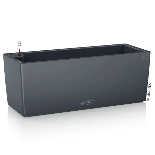 LECHUZA® Blumenkasten BALCONERA Color 50 Schiefergrau All-in-One