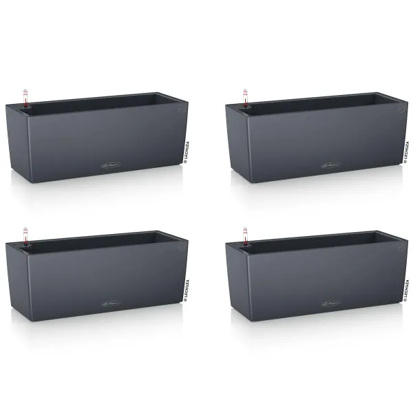 LECHUZA® Blumenkasten BALCONERA Color 50 Schiefergrau All-in-One x 4 LECHUZA® Blumenkasten BALCONERA Color 50 Schiefergrau All-in-One x 4