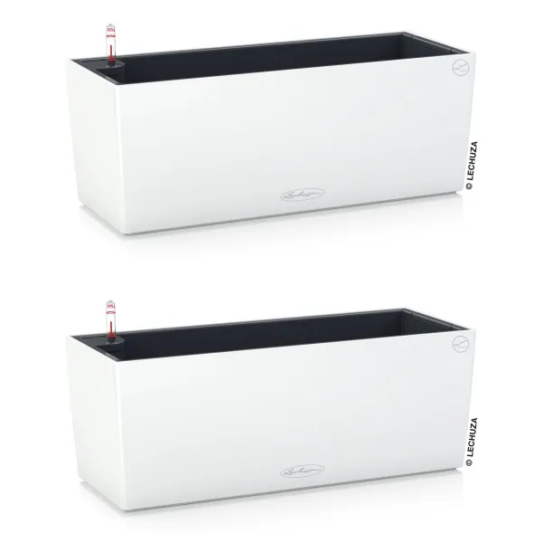 LECHUZA® Blumenkasten BALCONERA Color 50 Weiß All-in-One x 2 LECHUZA® Blumenkasten BALCONERA Color 50 Weiß All-in-One x 2