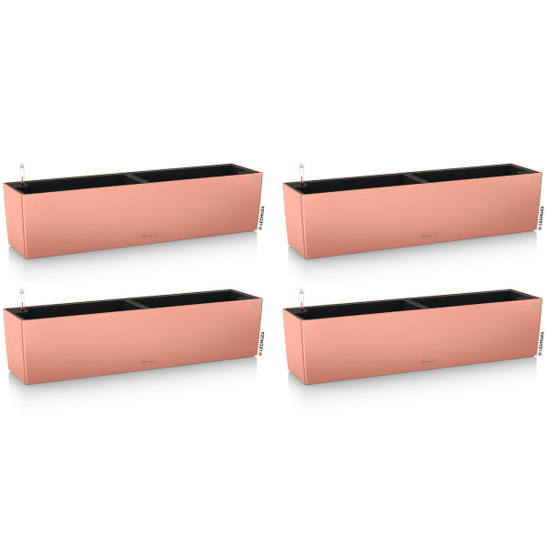 LECHUZA® Blumenkasten BALCONERA Color 80 Korallrot All-in-One x 4