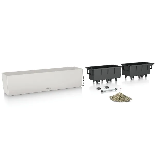 LECHUZA® Blumenkasten BALCONERA Color 80 Lichtgrau All-in-One