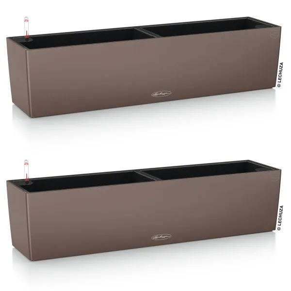 LECHUZA® Blumenkasten BALCONERA Color 80 Muskat All-in-One x 2