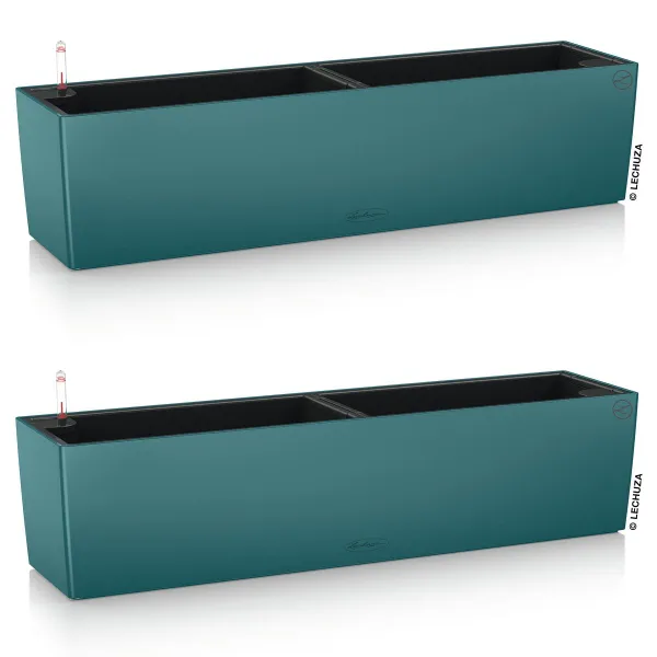 LECHUZA® Blumenkasten BALCONERA Color 80 Petrolblau All-in-One x 2 LECHUZA® Blumenkasten BALCONERA Color 80 Petrolblau All-in-One x 2
