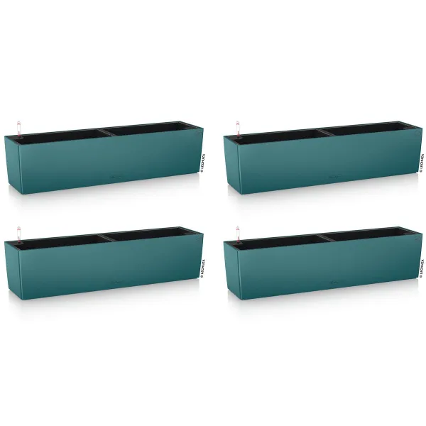 LECHUZA® Blumenkasten BALCONERA Color 80 Petrolblau All-in-One x 4 LECHUZA® Blumenkasten BALCONERA Color 80 Petrolblau All-in-One x 4