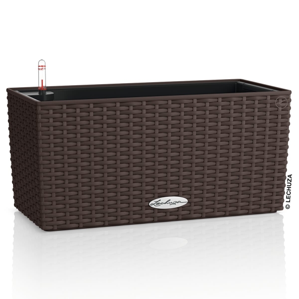 LECHUZA® Blumenkasten BALCONERA Cottage 40 Mokka All-in-One