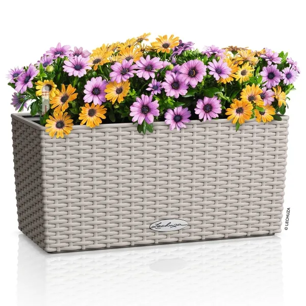 LECHUZA® Blumenkasten BALCONERA Cottage 40 Sandbraun All-in-One