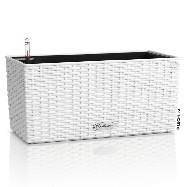 LECHUZA® Blumenkasten BALCONERA Cottage 40 Weiß All-in-One