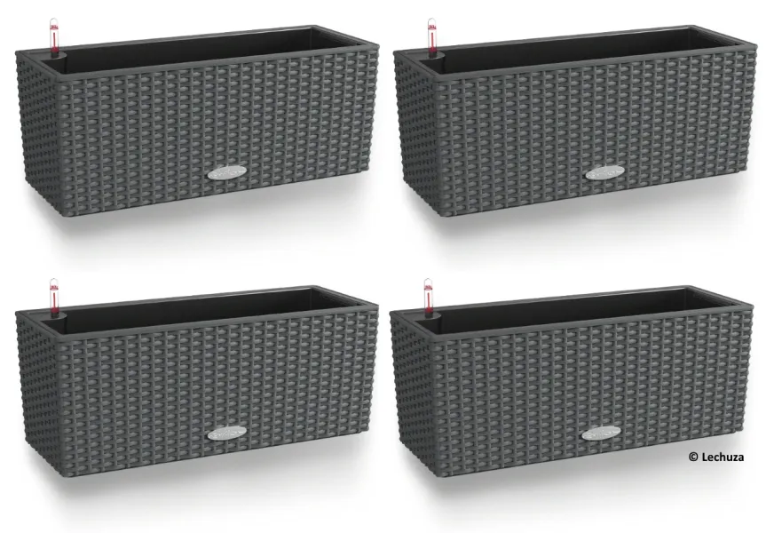 LECHUZA® Blumenkasten BALCONERA Cottage 50 Granit All-in-One x 4 LECHUZA® Blumenkasten BALCONERA Cottage 50 Granit All-in-One x 4