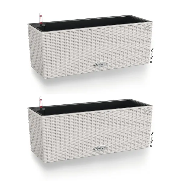 LECHUZA® Blumenkasten BALCONERA Cottage 50 Lichtgrau All-in-One x 2 LECHUZA® Blumenkasten BALCONERA Cottage 50 Lichtgrau All-in-One x 2