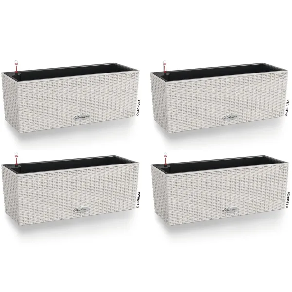LECHUZA® Blumenkasten BALCONERA Cottage 50 Lichtgrau All-in-One x 4 LECHUZA® Blumenkasten BALCONERA Cottage 50 Lichtgrau All-in-One x 4
