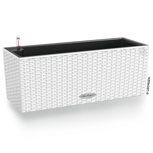 LECHUZA® Blumenkasten BALCONERA Cottage 50 Weiß All-in-One