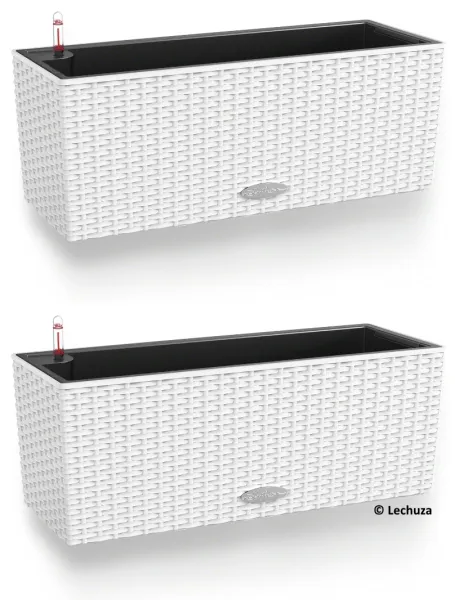 LECHUZA® Blumenkasten BALCONERA Cottage 50 Weiß All-in-One x 2 LECHUZA® Blumenkasten BALCONERA Cottage 50 Weiß All-in-One x 2