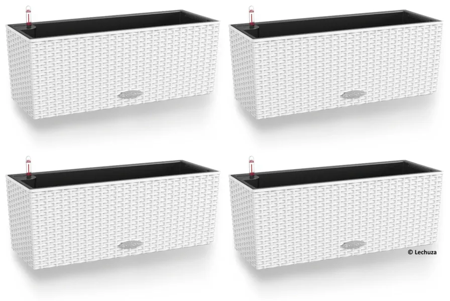 LECHUZA® Blumenkasten BALCONERA Cottage 50 Weiß All-in-One x 4 LECHUZA® Blumenkasten BALCONERA Cottage 50 Weiß All-in-One x 4