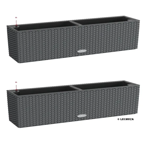 LECHUZA® Blumenkasten BALCONERA Cottage 80 Granit All-in-One x 2 LECHUZA® Blumenkasten BALCONERA Cottage 80 Granit All-in-One x 2