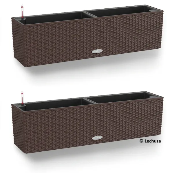 LECHUZA® Blumenkasten BALCONERA Cottage 80 Mokka All-in-One x 2 LECHUZA® Blumenkasten BALCONERA Cottage 80 Mokka All-in-One x 2
