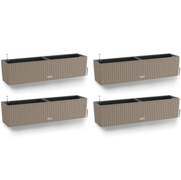 LECHUZA® Blumenkasten BALCONERA Cottage 80 Sandbraun All-in-One x 4 LECHUZA® Blumenkasten BALCONERA Cottage 80 Sandbraun All-in-One x 4