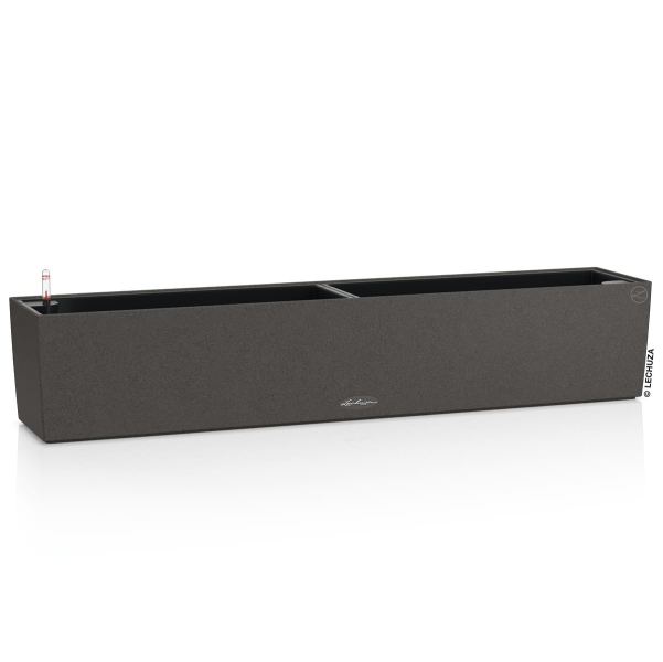 LECHUZA® Blumenkasten BALCONERA Stone 100 Graphitschwarz All-in-One