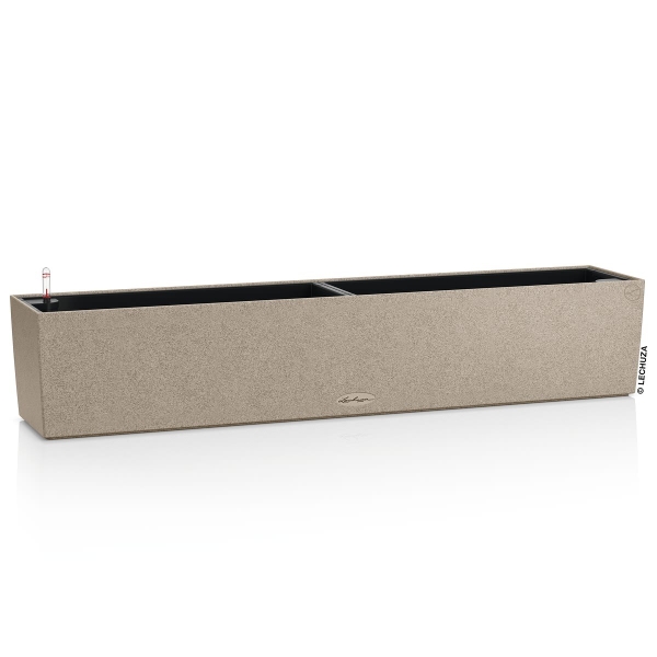 LECHUZA® Blumenkasten BALCONERA Stone 100 Sandbeige All-in-One