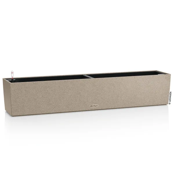 LECHUZA® Blumenkasten BALCONERA Stone 100 Sandbeige All-in-One