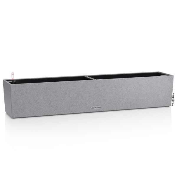 LECHUZA® Blumenkasten BALCONERA Stone 100 Steingrau All-in-One