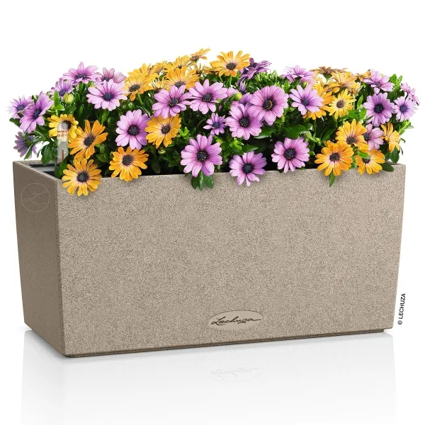 LECHUZA® Blumenkasten BALCONERA Stone 40 Sandbeige All-in-One