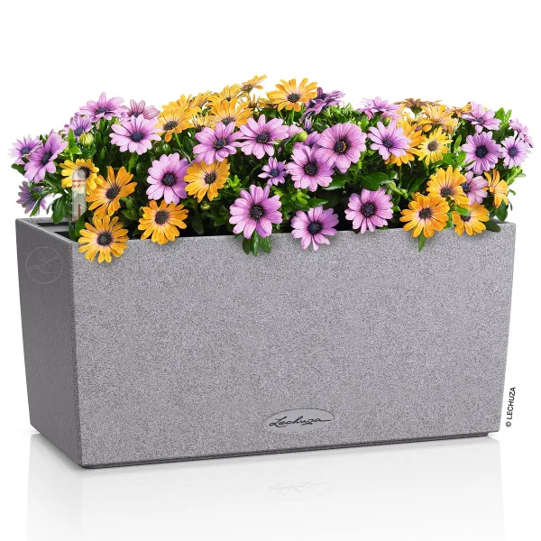 LECHUZA® Blumenkasten BALCONERA Stone 40 Steingrau All-in-One
