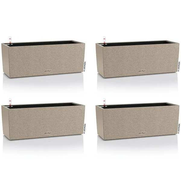 LECHUZA® Blumenkasten BALCONERA Stone 50 Sandbeige All-in-One x 4 LECHUZA® Blumenkasten BALCONERA Stone 50 Sandbeige All-in-One x 4