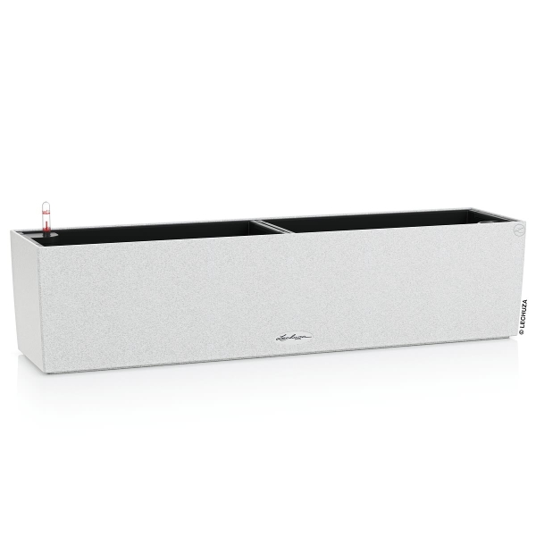 LECHUZA® Blumenkasten BALCONERA Stone 80 Quarzweiß All-in-One