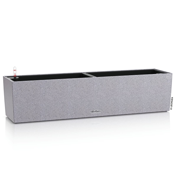 LECHUZA® Blumenkasten BALCONERA Stone 80 Steingrau All-in-One