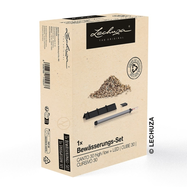 LECHUZA® Ersatzteil Bewässerungs-Set für CUBE 30 CANTO 30 high / low + LED & CURSIVO 30