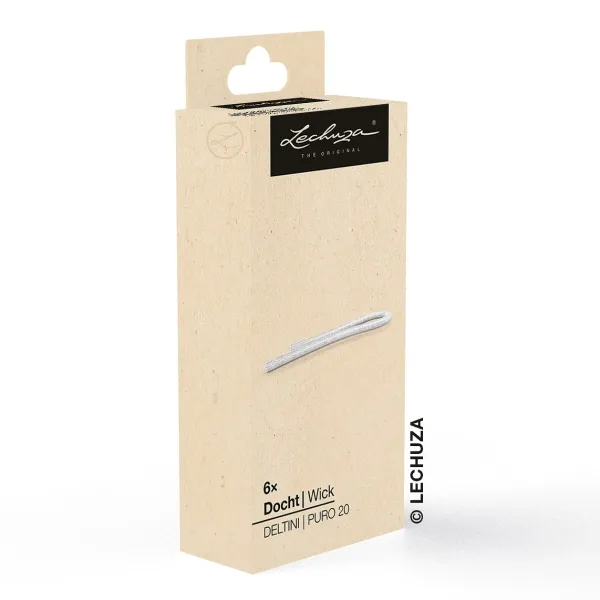 LECHUZA® Ersatzteil Docht für Pflanzeinsatz, PURO 20, DELTINI (Inhalt: 6 Stück)